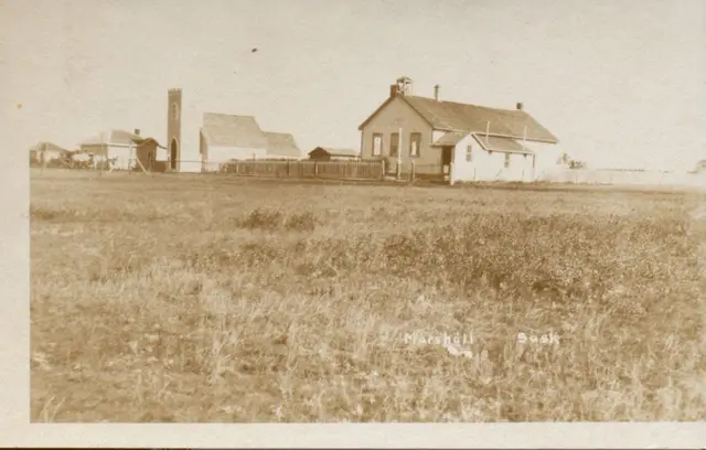 School and church across the prairie