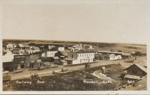 Railway Ave. looking over the town